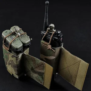 Wingman Pouch AR M4 5.56 Magazine Tactical Elastic MBITR Radio Holder Style Simple Elastic Rope Walkie-Talkie Bag FCPC Side Pack
