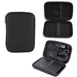 2.5 Hard Disk Case Portable HDD Protection Bag for External 2.5 inch Hard Drive/Earphone/U Disk Hard Disk Drive Case Black