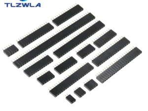 10PCS Single Row Pin Female Header Socket Pitch 2.54mm 1*2p 3p 4p 5p 6p 7p 8p 9p 10p 12p 14p 16p 18p 20p 22p 40p Pin Connector