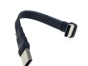 50CM 30CM 20CM 10CM 5CM USB 2.0 Type C to Type C Extension Cable 90° Adapter FPC FPV Band Flat USB C Cable 3A 5CM-100CM