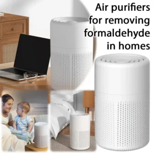 Compact Air Purifier with HEPA Filter Negative Ion Technology Purification Remove Dust Pollen Smoke Type C Charging