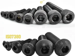 M2M2.5M3M4M5M6M8 ISO7380 G10.9 Round Carbon Steel Screw DIN912 Hex Allen Socket Cap Head Screw G12.9 Mechanical Furniture screw