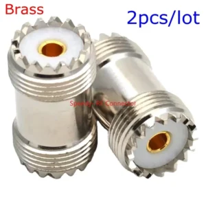 2pcs/lot SL16 UHF SO239 Female To UHF Female Straight Connector UHF Female To UHF Female 2x Double Adapter for UHF PL259 Male