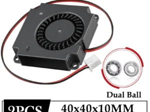 2Pcs Gdstime 40mm Turbo Blower DC 12V 24V Dual Ball 12000RPM High Speed Radiator 40x40x10MM 3D Printer Cooling Accessories Fan