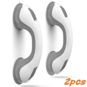 2PCS Vacuum Suction Cup Shower Grab Bars Toilet Non-slip Support Handles Bathroom Safety Grab Rod Handle Elderly Child Handrail