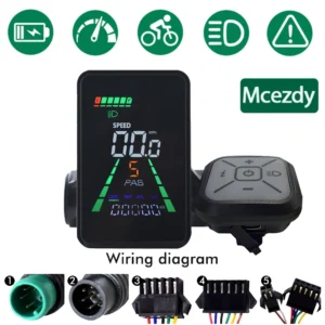 L5 LCD Display Meter Dashboard 24V 36V 48V 60V Electric Bike Meter Display Panel for Electric Scooter