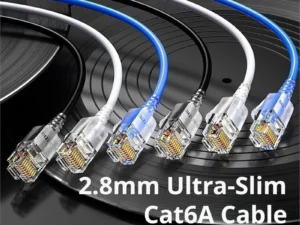 SAMZHE Slim Cat6A RJ45 Internet Cable High Speed 10Gbps 31AWG Support Cat8 Cat7 Network LAN Computer Patch Cable for PC & Gaming