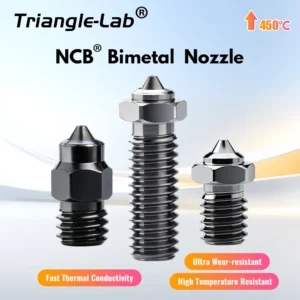 Trianglelab NCB™ Nozzle V6 VOLCANO MK8 DLC Bimetal Hardened Steel Copper Alloy Diamond-like Coating Wear Resistant for Voron3D