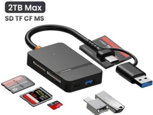 USB C 8-in-1 Card Reader Multi-functional Card Reader Support SD/TF/CF/MS Card Read 5Gbps Write Read U Disk Flash Card Adapter