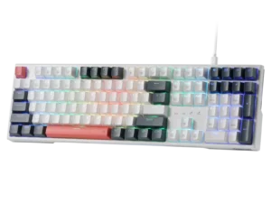 Redragon K668 RGB Gaming Keyboard, 108 Keys Wired Mechanical Keyboard w/Extra 4 Hotkeys Upgraded Hot-swappable Socket，Red Switch