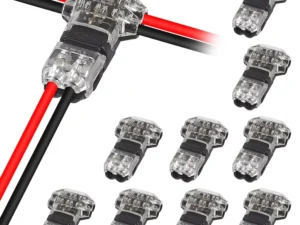 10/20Pcs Wire Connectors, Low-Voltage Wire Connectors, Solid Connection, T-Type Branch Wire Connectors, T-Type 2-Pin Wire Splicing Connectors