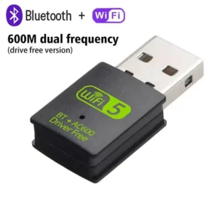 USB Wireless Wifi/Bluetooth Adapter 600Mbps Wifi Dongle Dual Band 2.4G/5G Wi-Fi Receiver for Laptop PC