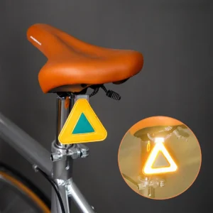 Multifunctional Elastic Reflective Triangle Sign Bicycle Saddle Hanging Reflector Night Riding Safety Warning Tag Safety protect