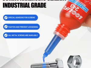 LOOLIFL Blue Thread Locker 243 Nuts-Bolts Locker, Screw Adhesive Lock Tight Seal Fasteners Anaerobic Curing Metal Glue,Rustproof