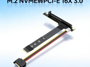 M2 TO PCIE Riser PCIe x16 PCI-E3.0 1x To M.2 NVMe M Key 2280 Riser Card Gen3.0 Cable M2 Key-M PCI-Express Extension cord x4