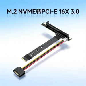 M2 TO PCIE Riser PCIe x16 PCI-E3.0 1x To M.2 NVMe M Key 2280 Riser Card Gen3.0 Cable M2 Key-M PCI-Express Extension cord x4