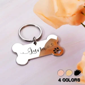 1pc Creative Custom Text The name of the love wavy line Personalized Dog Tags Customized Dog Collar With Name For Dog Tag Name