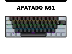 Original Brand APAYADO K61 Mini Mechanical Keyboard,Wired,61 Keys,Phantom RGB, Blue Mechanical Switch for Gaming,60% Portable