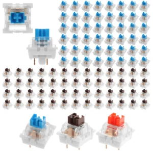 150PCS Switch for Keyboard 3Pin Dustproof Linear Tactile Clicky Silent Switches for MX Mechanical Keyboards Gaming Switch DIY