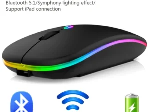 Wireless Mouse For Laptop PC Bluetooth RGB Rechargeable Mouses Wireless Computer Silent Mice LED Backlit Ergonomic Gaming Mouse