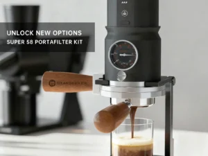 STARSEEKER 2 Ears 58mm Espresso Bottomless Portafilter With Super58 Kit Include Draining Mat Bag