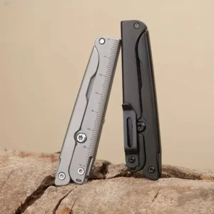 Portable Multifunctional Folding Scissors, Stainless Steel Outdoor Survival Tool for Camping Fishing Hunting