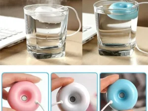 Mini Donut Negative Ion Humidifier USB Round Household Air Purifier for Home Office Desktop Donut Steam Diffuser Mini Sprayer