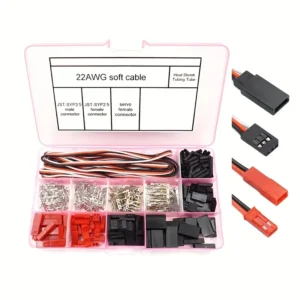 40Sets Servo Plug Male Female Connector Crimp Pin Cable Kit Compatible JST SYP Futaba for Hitec Spektrum RC
