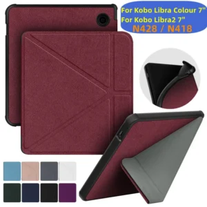 Multi-folding Stand Case for Kobo Libra Colour 2024 Libra2 2021 Smart Case 7 Inch EReader Protective Cover Auto Wake/Sleep Funda