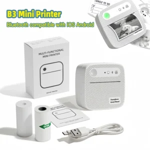 B3 Portable Photo Printer with Bluetooth iOS Android for Inkless Thermal Printing Sticker Printer Label Maker DIY Toy Kids Gift