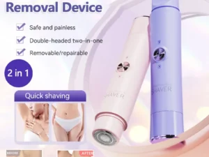 Double Head Electric Epilator Women Rechargeable Painless Hair Remover Shaver for Body Private Areas Bikini Gentle Trimming