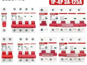 1P 2P 3P 4P DZ47 3A-125A AC 230V 400V Type C Mini Circuit Breaker MCB Short Overload Protector Din Rail Mount Breaking Capacity
