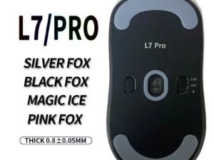 UnusualWaySports Mouse Skates Feet Mchose L7 Pro Cambered Surface PTFE Anti Collapse Magic Ice Black Silver Fox