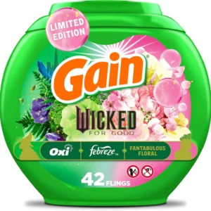 Limited Edition Laundry Detergent Pacs, 42 Count, Fantabulous Floral Scent, 3 in 1 HE with Oxi Boost and Febreeze
