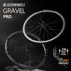 ELITEWHEELS PRO GRAVEL 700C Carbon Wheelset Inner 24mm Center Lock Disc Brake 50T Ratchet Cyclocross Wheels HG/XDR Hub