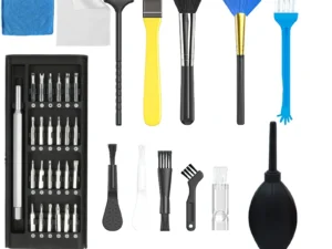 Computer Cleaning Set for PC/Laptop/Keyboard/Digital Camera Complete Electronics Maintenance Kit Air Duster Brushes Screwdriver