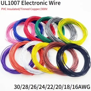 5/10M Electronic Wire 30AWG - 16AWG PVC Insulated UL1007 LED Lamp Lighting Line Tinned Copper Cable