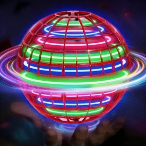 Hand Controlled Flying Ball for Children 360° Rotating Suspension Cosmic Globe with Color LED, Suitable for Indoor & Outdoor Toy