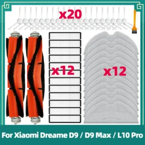 Main Side Brush Mop HEPA Filter Replacement Parts for Dreame D9 D9 Max L10 Pro Trouver LDS Robot Vacuum Cleaner