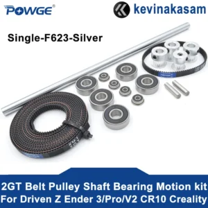 POWGE kevinakasam GT 2GT Timing Belt Pulley shaft Bearing Motion kit for Driven Z Ender 3/Pro/V2 Pro CR10 i3 Creality 3D printer