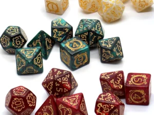 7-piece Dragon Pattern DND Dice Set, Multi sided D4 D6 D8 D10 D12 D20 Dices Ideal Gift for Desktop Games, Birthdays, and Festiva