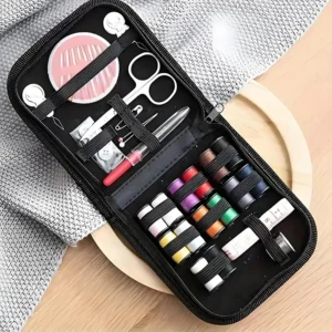 10.24in All-in-One Portable Sewing Kit - Zipper Case with Thread & Tool Set for Home/Travel