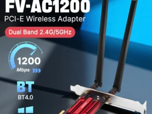 FENVI WIFI 5 AC1200 Wireless Adapter Bluetooth 4.0 Dual Band 2.4G/5GHz PCI-E 802.11AC Network Card Lan Receiver for Win7/10/11