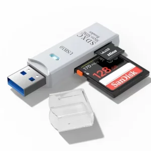 2-in-1 USB Card Reader, SD/TF Memory Card Adapter, USB Flash Drive for PC Laptops