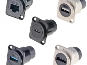 Metal D Type Module RJ45 CAT6&USB 2.0/3.0&Type C&HDMI-Jack Socket Through Network Panel Mounting Electronic Connector