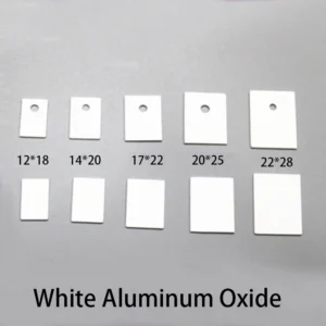 TO-3P/220/247 12/14/17/20*18/20/22/25*0.6/1mm Hole Aluminum Oxide Alumina Insulation Thermal Conductive Ceramic Pad Gasket Sheet