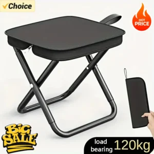 Portable Folding Stool Lightweight Camping Chair Foldable Seat for Fishing Hiking Travel Outdoor & Indoor Use