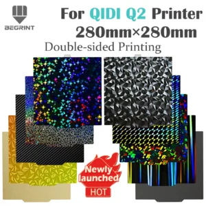 Build Plate for QIDI Q2 Spring Steel Sheet PEI PET Carbon fiber Double Siede Printing for QIDIQ2 3D Printer Heat bed Build Plate