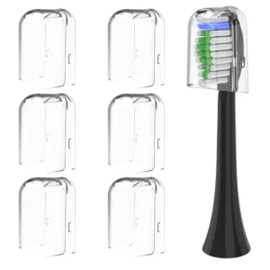6 Pcs Reusable Transparent Toothbrush Head Dustproof Cover Caps for Philips Electric Toothbrush Head Protector Home Travel Use