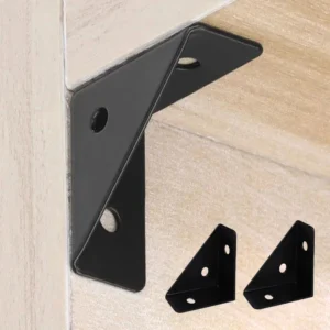 Heavy-Duty Steel Angle Brackets: 90° Right Angle Support, Durable Furniture Reinforcement Bracket